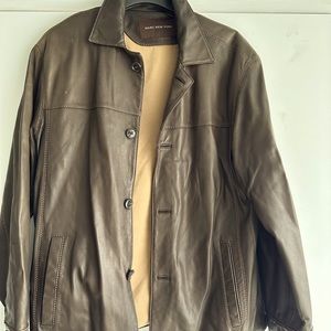 Really butter soft lined leather button front vintage men’s jkt